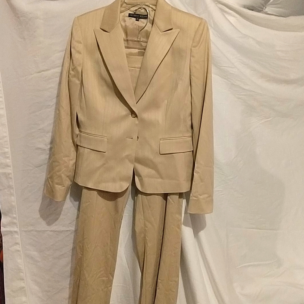 Antonio Melani suite jacket and pants tan camel